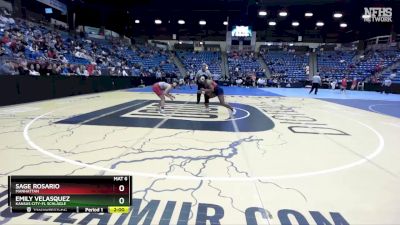 155 lbs Quarterfinal - Sage Rosario, Manhattan vs Emily Velasquez, Kansas City-FL Schlagle