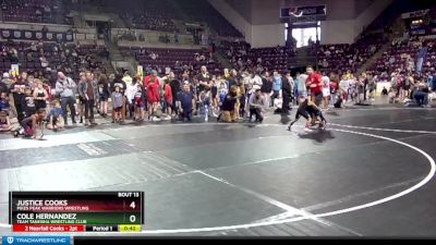 41-41 lbs Round 1 - Cole Hernandez, Team Taneisha Wrestling Club vs Justice Cooks, Pikes Peak Warriors Wrestling