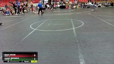 76 lbs Semis (4 Team) - Isaac Kruse, NMWA vs Mario Demarco, Lake WC