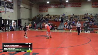 125 lbs Cons. Semi - Brady Foster, Cloud County Community College vs Roberto Camacho, Neosho County Community College