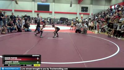 50 lbs Semifinal - Johnny Davis, Arab Youth Wrestling vs David Mayse, Weaver Youth Wrestling