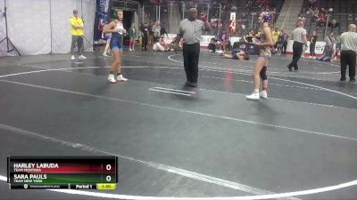 110 lbs Quarterfinal - Sara Pauls, Team New York vs Harley LaBuda, Team Montana