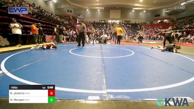 43 lbs Consi Of 4 - Ryder Jenkins, Morris Wrestling Association vs Noah Morgan, Berryhill Wrestling Club