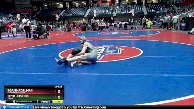 1A-126 lbs Quarterfinal - Seth Huskins, Trion vs Egan Hadelman, St Francis School