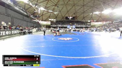 2A 190 lbs Quarterfinal - Brayden Burgener, Shadle Park vs Joel Garcia, Washington