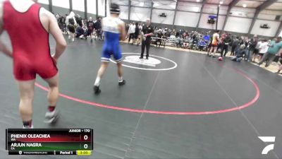 170 lbs Champ. Round 1 - Phenix Oleachea, WA vs Arjun Nagra, CA