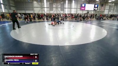 50 lbs Champ. Round 2 - Mackenzie Burger, MI vs Deandra Meza, CA