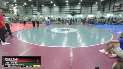 90 lbs Round 3 (6 Team) - Brooks Riley, FCA WRESTLING vs Will Hughes, JEFFERSON WRESTLING CLUB