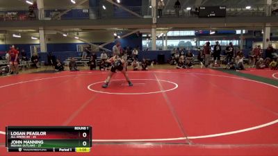 115 lbs Round 1 (16 Team) - John Manning, Indiana Outlaws vs Logan Peaglor, All American