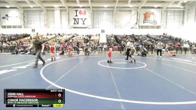 53 lbs Quarterfinal - Conor MacGregor, Bears Of Brewster Wrestling vs John Hall, Saratoga Youth Wrestling