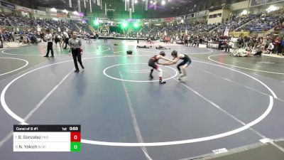 73 lbs Consi Of 8 #1 - Sonny Gonzalez, Pikes Peak Warriors vs Noah Yakich, Black Fox Academy