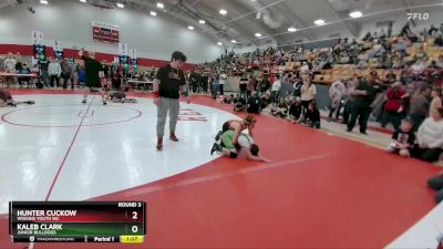 77-84 lbs Round 3 - Kaleb Clark, Junior Bulldogs vs Hunter Cuckow, Wiggins Youth WC