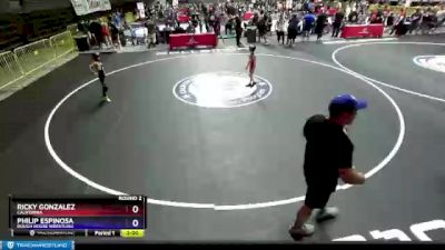 49 lbs Round 2 - Ricky Gonzalez, California vs Philip Espinosa, Rough House Wrestling