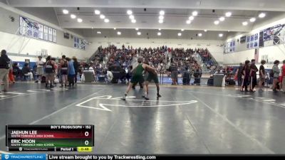 152 lbs Cons. Round 2 - Jaehun Lee, South Torrance High School vs Eric Moon, South Torrance High School