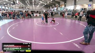 70 lbs Cons. Round 2 - Nathen Schoenbein Jr, Steve Page Grappling vs Julian Ramos, El Paso Enforcers Wrestling Club