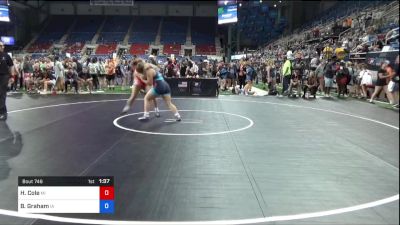 180 lbs Rnd Of 16 - Heaven Cole, Michigan vs Brooklyn Graham, Iowa