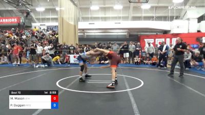 70 kg Semifinal - Mario Mason, Lehigh Valley Wrestling Club vs Patrick Duggan, Pennsylvania Regional Training Center