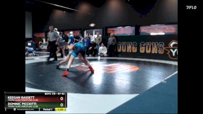 87-92 lbs Championship Bracket - Keegan Bassett, Young Guns Wrestling Club vs Dominic Picciotti, Young Guns Wrestling Club