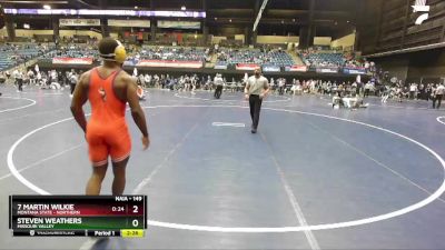 149 lbs Cons. Round 2 - 7 Martin Wilkie, Montana State - Northern vs Steven Weathers, Missouri Valley