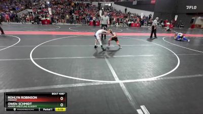 87 lbs Cons. Round 2 - Rohlyn Robinson, Mishicot vs Owen Schmidt, Askren Wrestling Academy