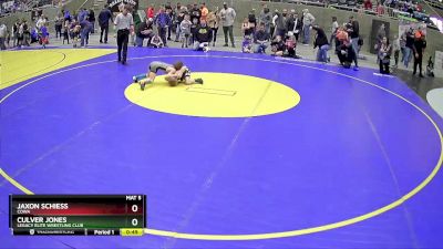 49 lbs Champ. Round 1 - Jaxon Schiess, COWA vs Culver Jones, Legacy Elite Wrestling Club