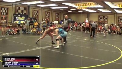 128 lbs Round 4 (10 Team) - Emma Sagi, Elite NJ Purple vs Sierra Chiesa, MGW- Cotton Candy