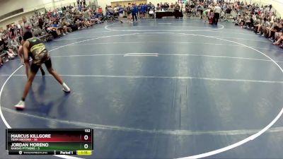 132 lbs Round 3 (6 Team) - Jordan Moreno, Kansas Pythons vs Marcus Killgore, Team Arizona