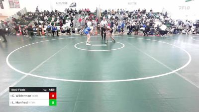 152 lbs Semifinal - Cael Wilderman, New Canaan vs Luca Manfredi, Newtown