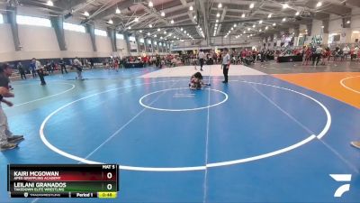 92 lbs Round 1 - Kairi McGowan, Apex Grappling Academy vs Leilani Granados, Takedown Elite Wrestling