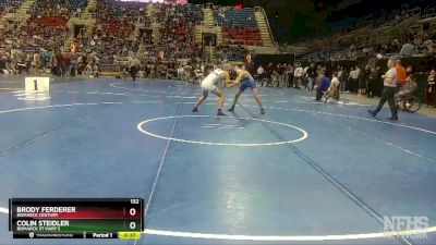 132 lbs 3rd Place Match - Brody Ferderer, Bismarck Century vs Colin Steidler, Bismarck St Mary`s