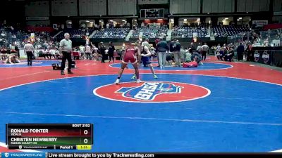 2A-190 lbs Quarterfinal - Christen Newberry, Fannin County HS vs Ronald Pointer, Vidalia