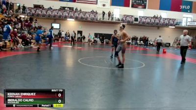 120 lbs Semifinal - Iberaldo Calmo, Woodburn vs Keenan Enriquez, Forest Grove