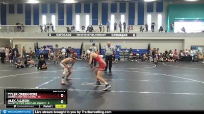 106 lbs Quarterfinal - Tyler Creekmore, Winter Haven High School vs Alex Allison, Palmetto State Wrestling Academy