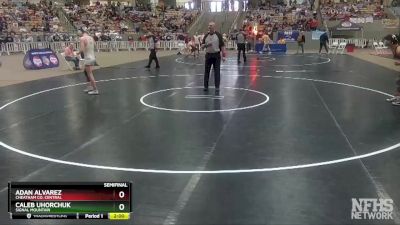 A 132 lbs Semifinal - Caleb Uhorchuk, Signal Mountain vs Adan Alvarez, Cheatham Co. Central