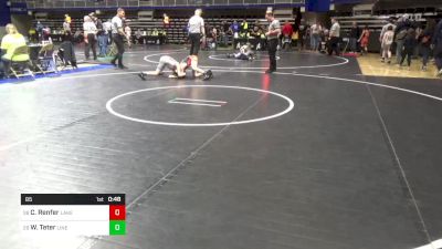 85 lbs Round Of 64 - Cam Renfer, Lake Lehmen vs Whaylen Teter, Line Mountain