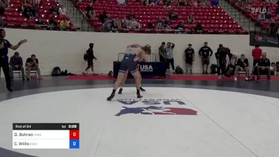 74 kg Rnd Of 64 - Dustin Bohren, Iowa vs Cooper Willis, Higher Level Wrestling