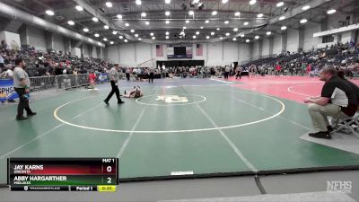 94 lbs 5th Place Match - Jay Karns, Oneonta vs Abby Hargarther, Midlakes