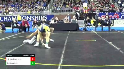D4-157 lbs 1st Place Match - Sebastian Martinez, Gabriel Richard HS vs Dillon Raab, Bark River-Harris HS