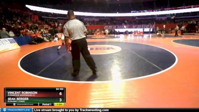 3A 132 lbs 3rd Place Match - Sean Berger, Elmhurst (York) vs Vincent Robinson, Flossmoor (Homewood-F.)