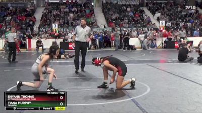 100 lbs Cons. Round 1 - Tiana Murphy, Triumph vs Shyann Thomas, OZ Trojan Wrestling Club