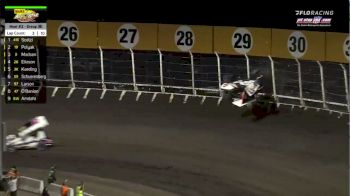 Kyle Larson Flips At Huset's Speedway