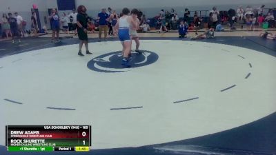 165 lbs Semifinal - Drew Adams, Stronghold Wrestling Club vs Rock Shurette, Higher Calling Wrestling Club