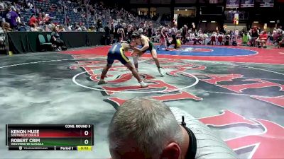 4A-126 lbs Cons. Round 3 - Robert Crim, Westminster Schools vs Kenon Muse, Southwest Dekalb