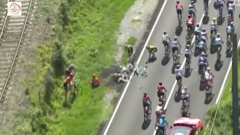 The Crash That Took Out Matteo Trentin At The 2020 Milano-Sanremo