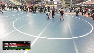 98 lbs Champ. Round 1 - Burke Malyurek, WY vs Jacob Penzkover, WI