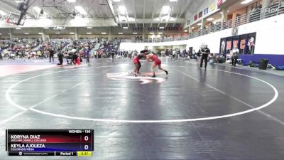 136 lbs Cons. Round 1 - Koryna Diaz, William Jewell College vs Keyla Ajoleza, Colorado Mesa