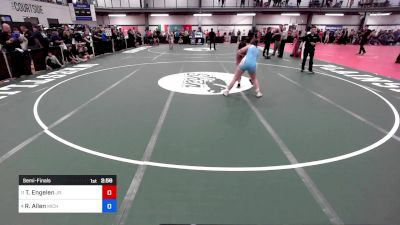 143 lbs Semifinal - Taylor Engelen, Jr. Marauders vs Ryen Allen, Michigan Revolution