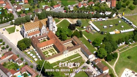 Aerial Look At Stage 19, Bourg - En - Bresse to Champagnole