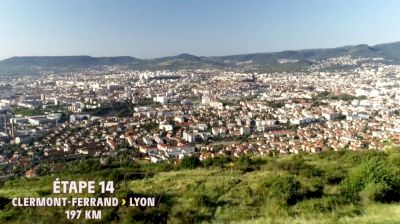 Aerial Look At Stage 14, Clermont-Ferrand to Lyon