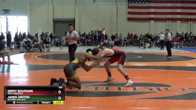 133 lbs Quarterfinal - Jaden Hinton, Baldwin Wallace vs Jimmy Baumann, Ohio Wesleyan